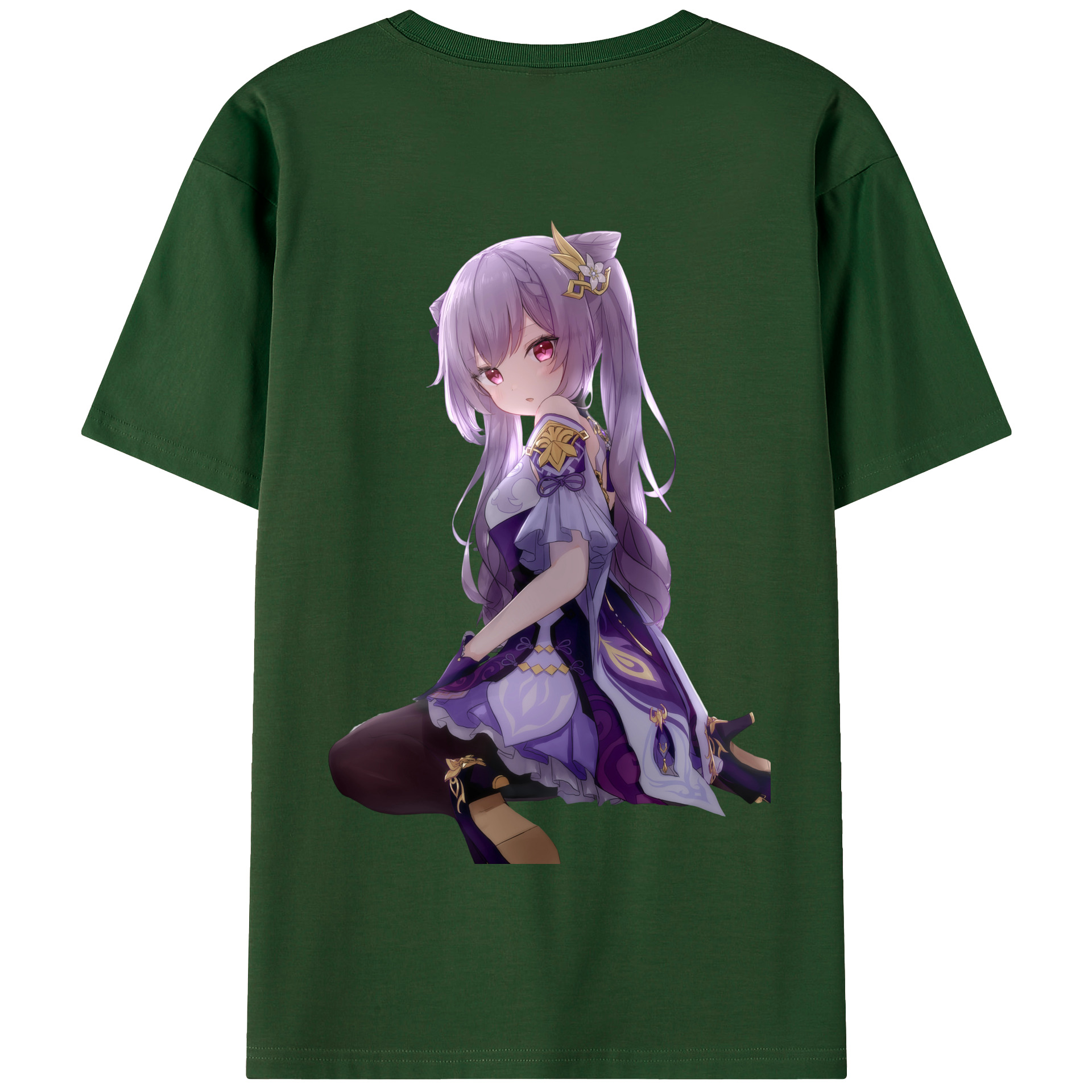 げんし神 刻晴 こくせい genshin Kokusei 綿100％半袖Tシャツ（背面プリント）